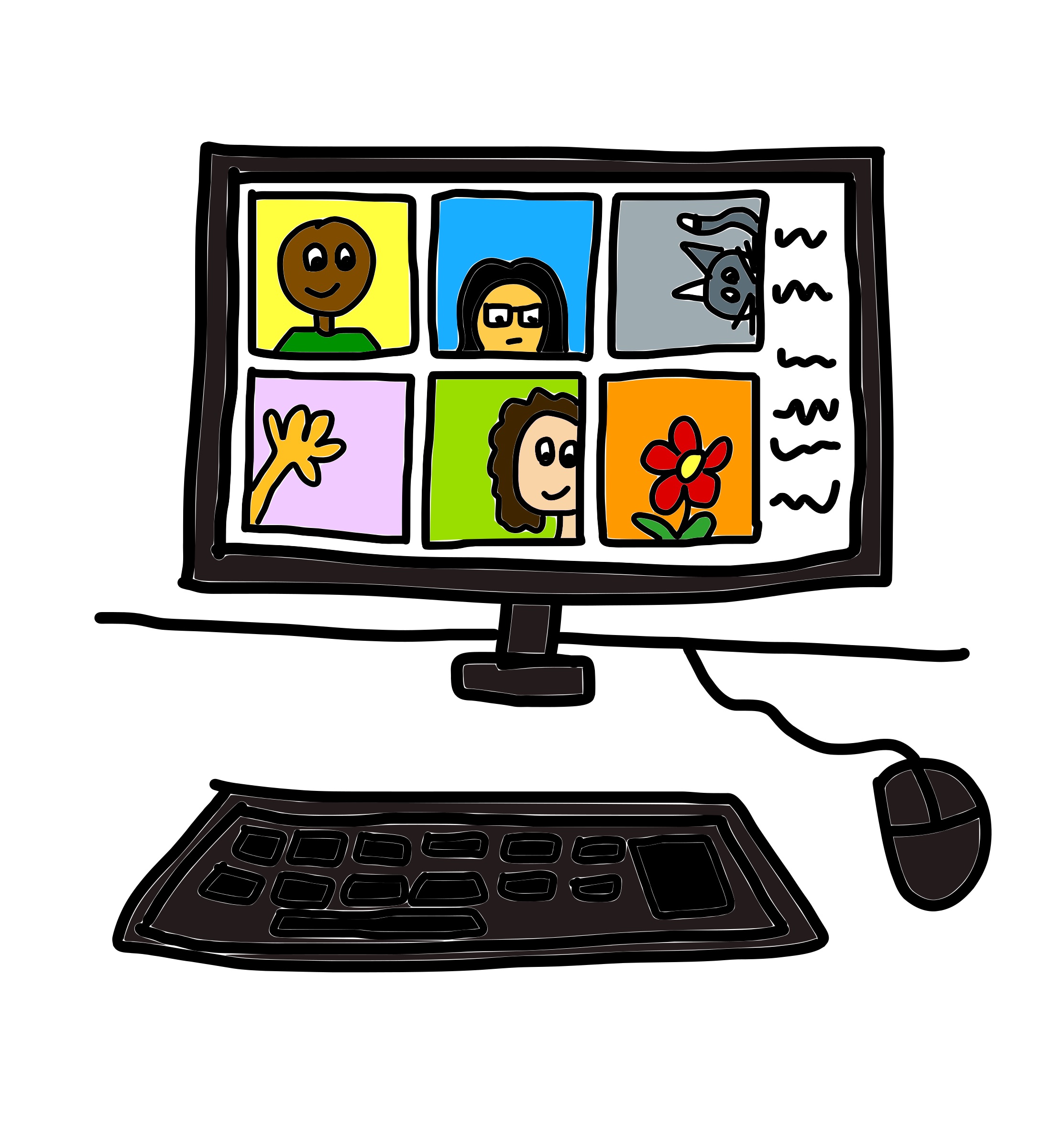 Team discussing website planning in an online meeting
